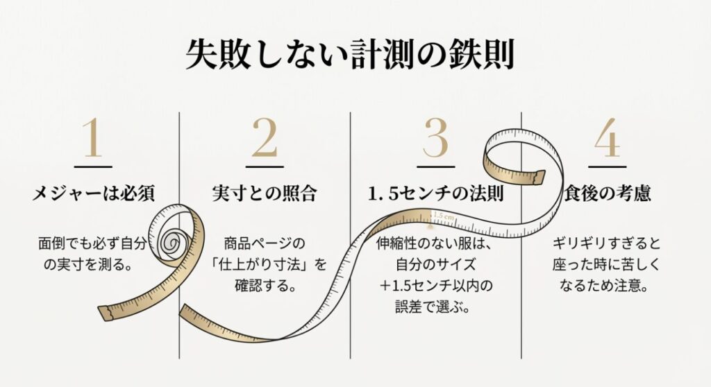 サイズ選びで失敗しない4つの計測ルール
