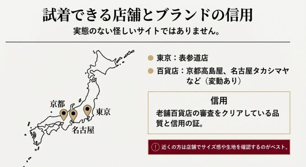 JENNEの実店舗一覧と信頼性について