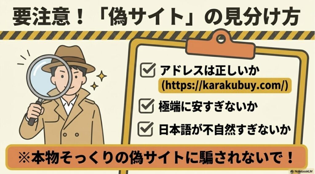 正しいURLや価格など購入前に確認すべきポイント