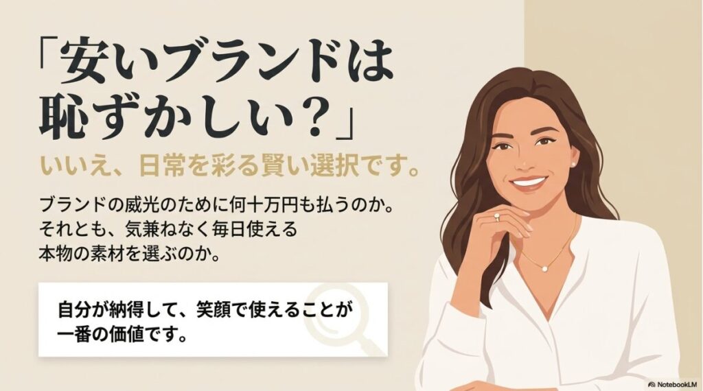 本物の素材を気兼ねなく日常で使うことの価値
