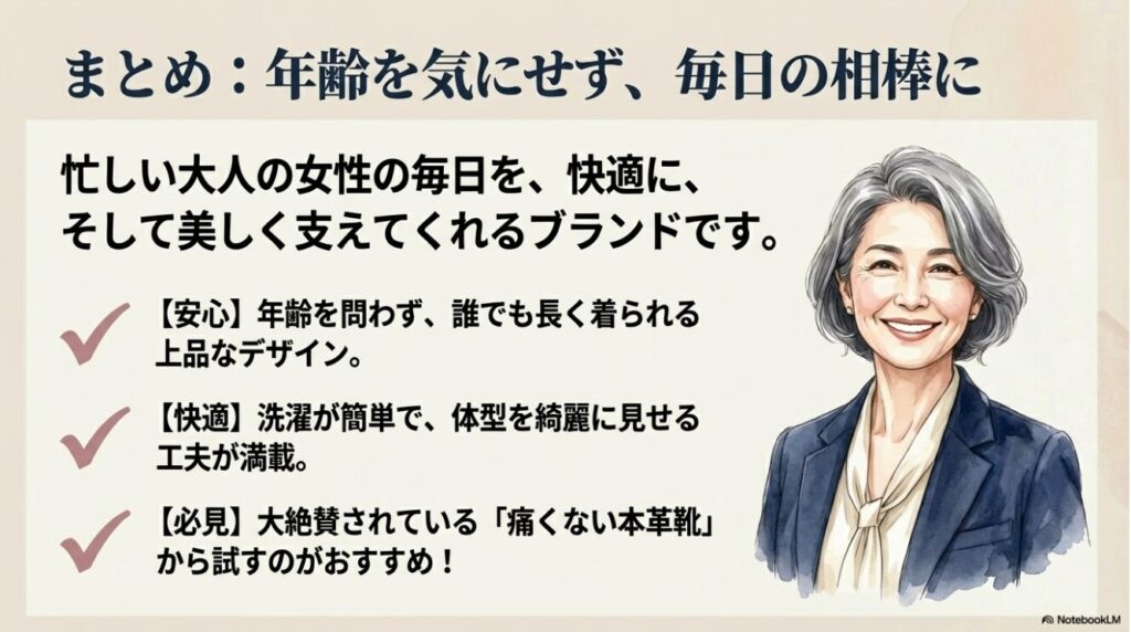 年齢を問わない上品なデザインや快適な着心地などブランドの魅力まとめ