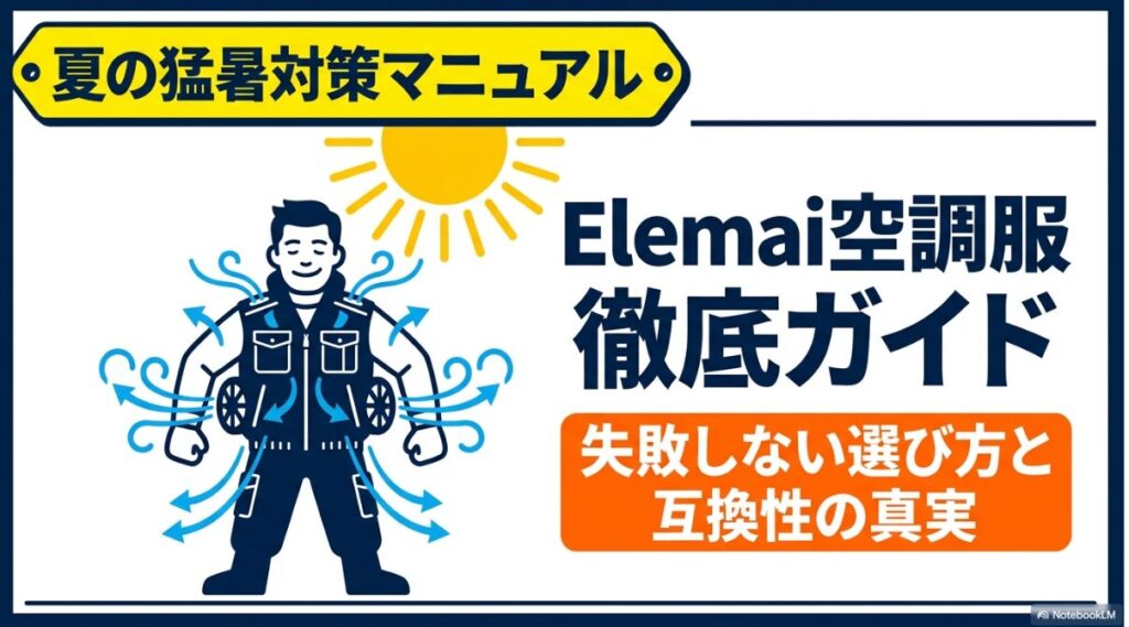 Elemai空調服の選び方と互換性を解説したマニュアルの表紙