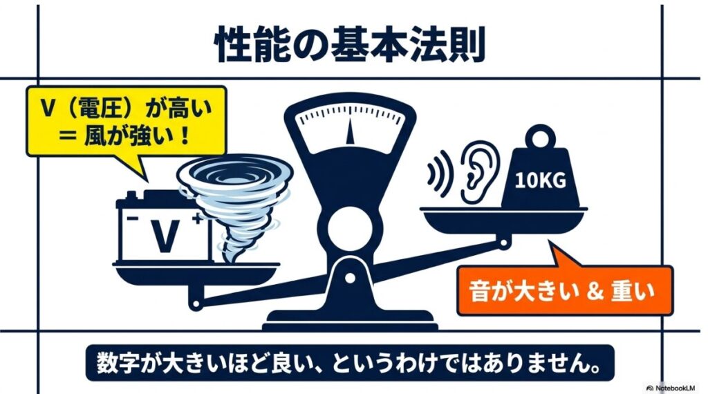 高出力になるほど音と重さが増加するバッテリーの仕組み