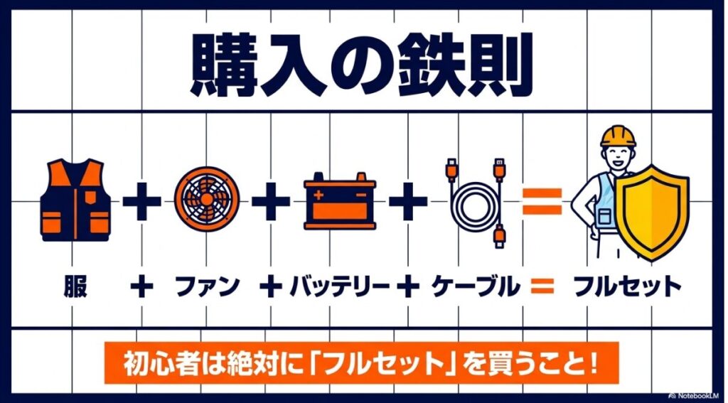 初心者が失敗を避けるためのフルセット購入の推奨