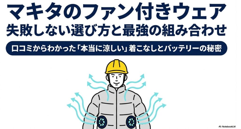 マキタのファン付きウェアの失敗しない選び方と最強の組み合わせの表紙