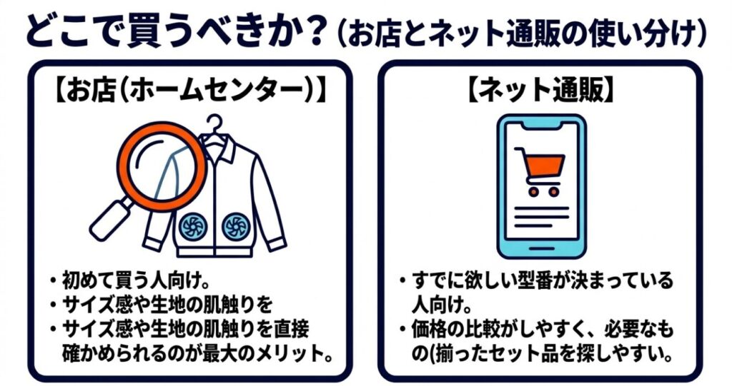サイズを確かめられるホームセンターと価格比較しやすいネット通販の使い分け