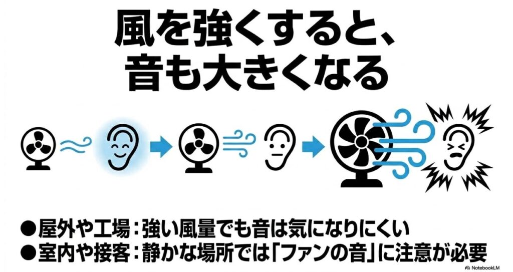 作業環境に応じた適切な風量設定の重要性