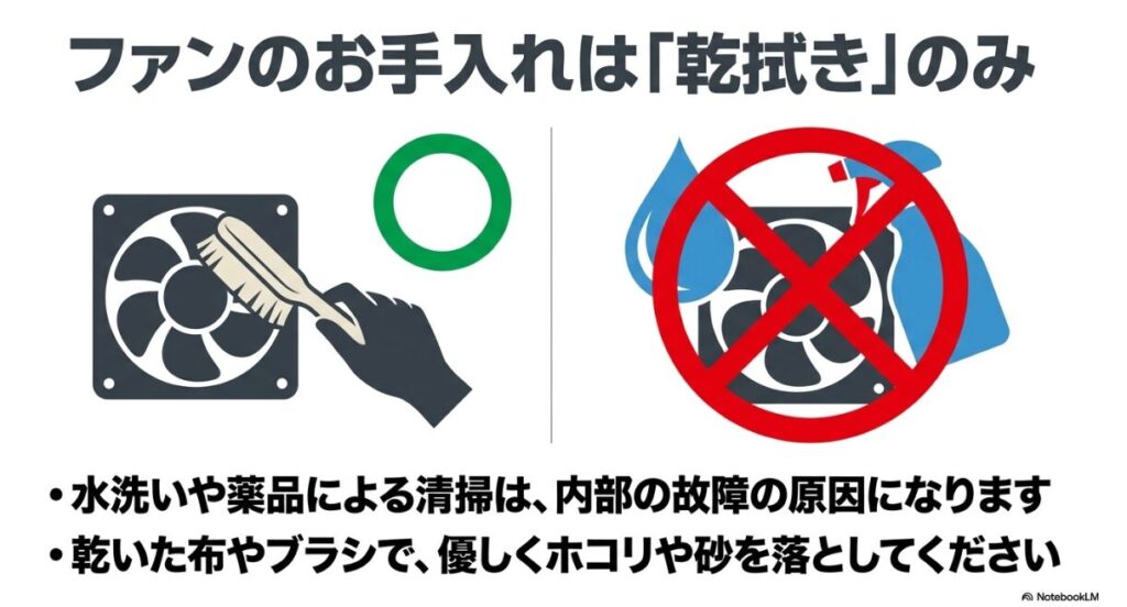 水洗いを避けてブラシで汚れを落とすメンテナンス手順