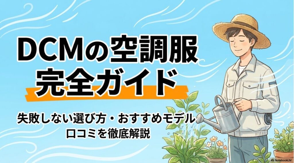 DCMの空調服の選び方や評判をまとめたマニュアルの表紙画像