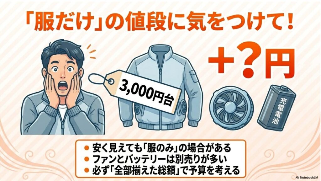 安く見えても別売り部品が必要になる予算の落とし穴