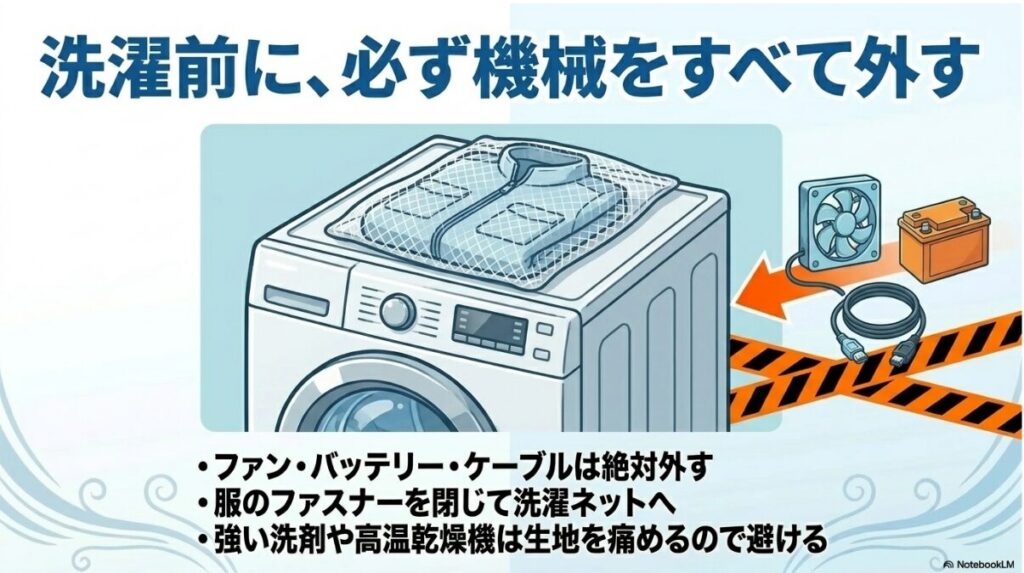 高温乾燥機を避けて生地の傷みを防ぐ洗い方の手順