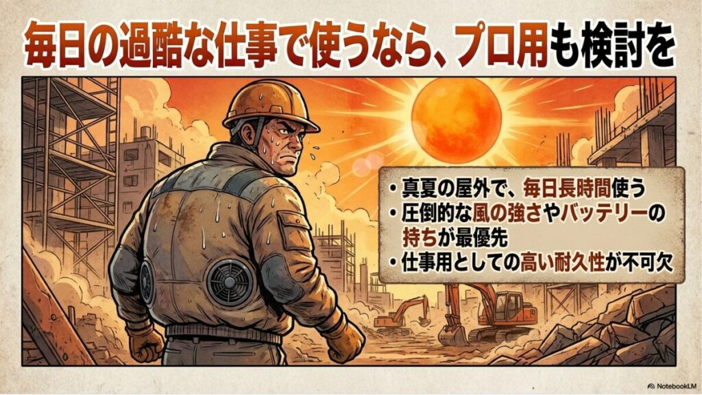 圧倒的な風量や耐久性を求める過酷な仕事環境での注意点f
