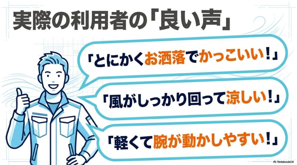 実際の利用者から寄せられた好意的な評価