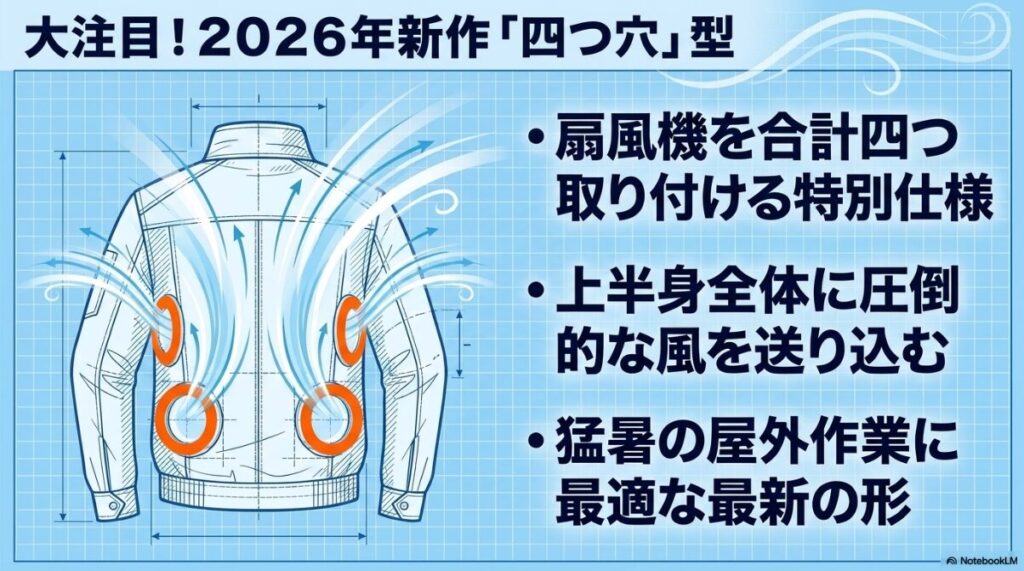 上半身へ強力に送風する最新の熱中症対策