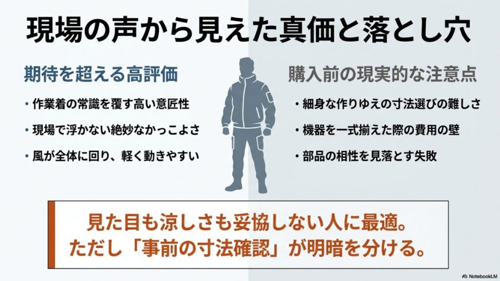 実際の現場での高評価と購入前に知っておくべき落とし穴
