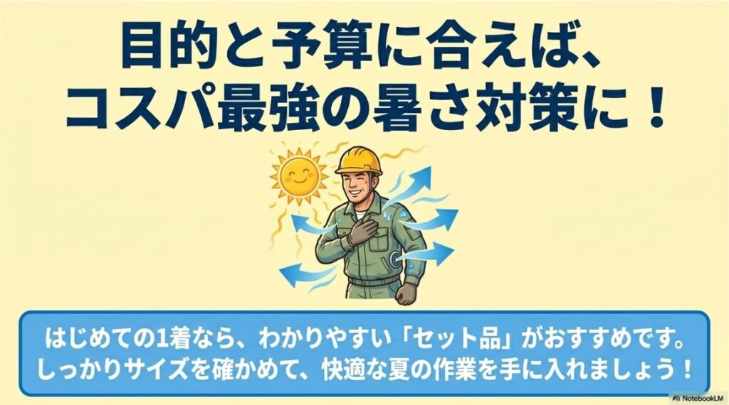 はじめての一着に最適なセット品で快適な夏を手に入れるためのおさらい