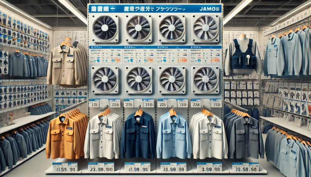 ナフコ 空調服 モデル別の価格帯をチェック