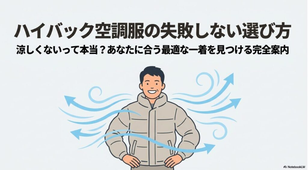 風を効率よく循環させるハイバックファン作業服を着用した男性