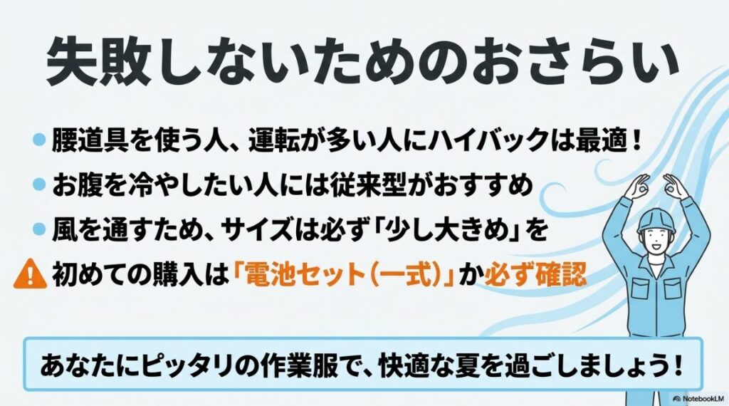 購入時の失敗を防ぐために押さえておくべき主要項目の振り返り