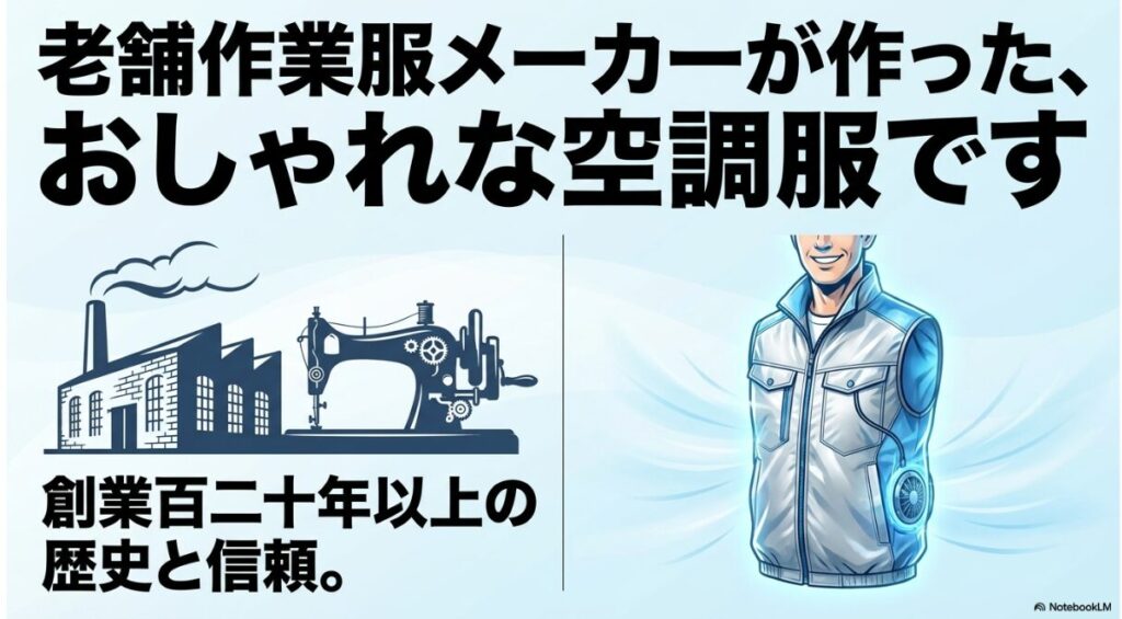コーコス信岡が開発したおしゃれな空調服ボルトクール