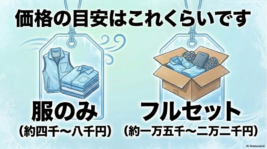 ボルトクール空調服の購入にかかる費用の相場