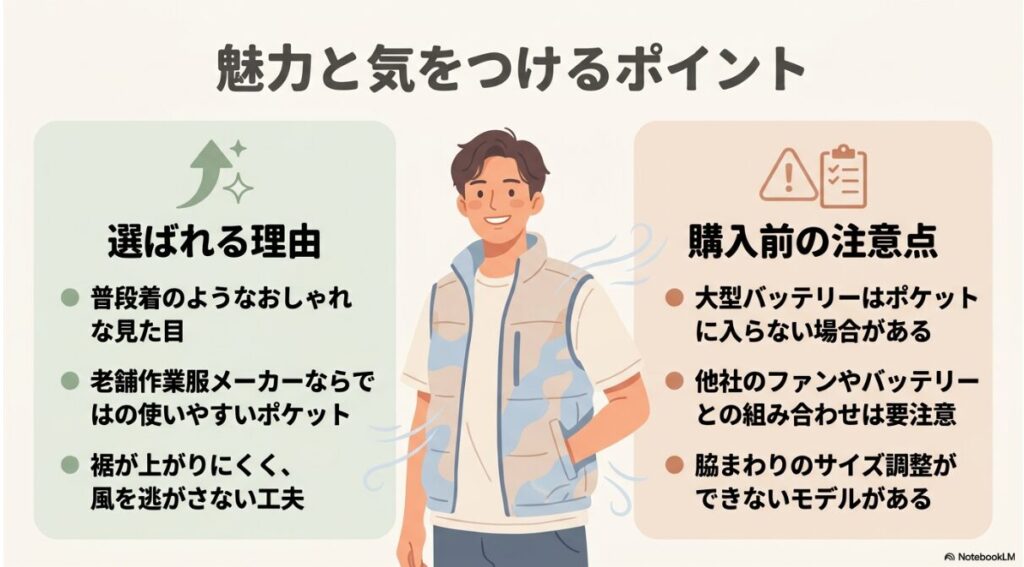空調服が選ばれる理由と事前に確認すべき注意点のまとめ