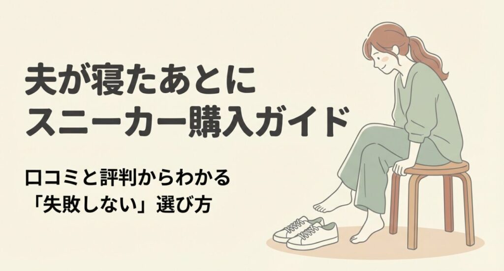 夫が寝たあとにのスニーカー購入ガイドの表紙画像