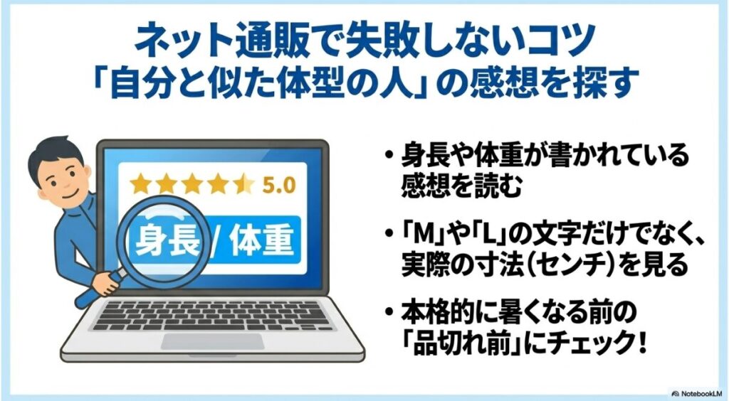 ネット通販でサイズ選びの失敗を防ぐための口コミ活用法