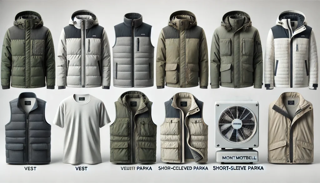 モンベル 空調服 公式サイトで見る製品ラインナップ