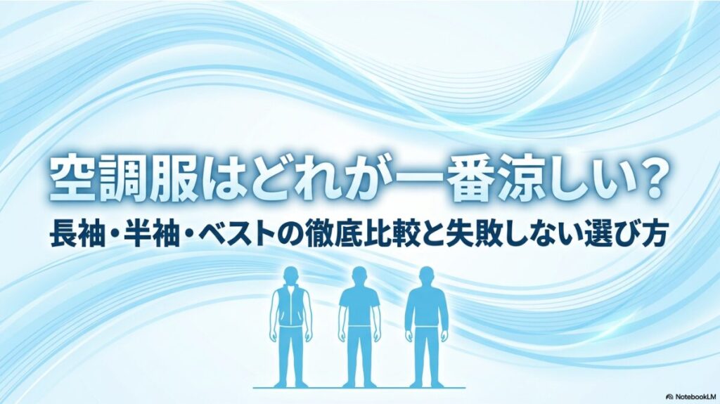 長袖や半袖とベストでどれが一番涼しいかを比較した表紙画像