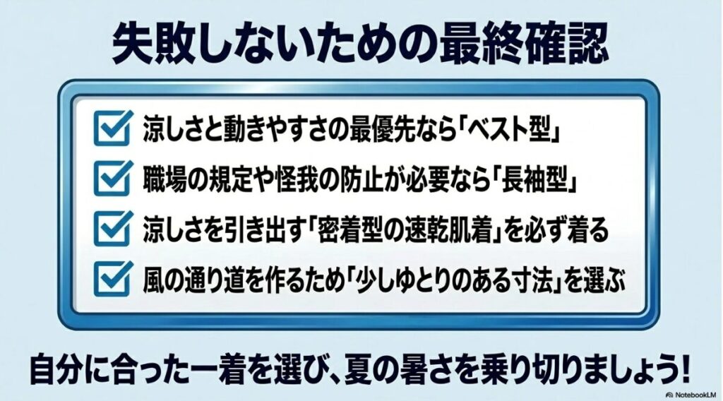形状や肌着および寸法選びなどの失敗しないポイントのおさらい
