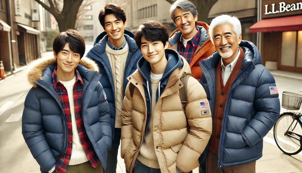 L.L.Bean ダウンジャケット 年齢層 おじさんから大学生まで着こなせる