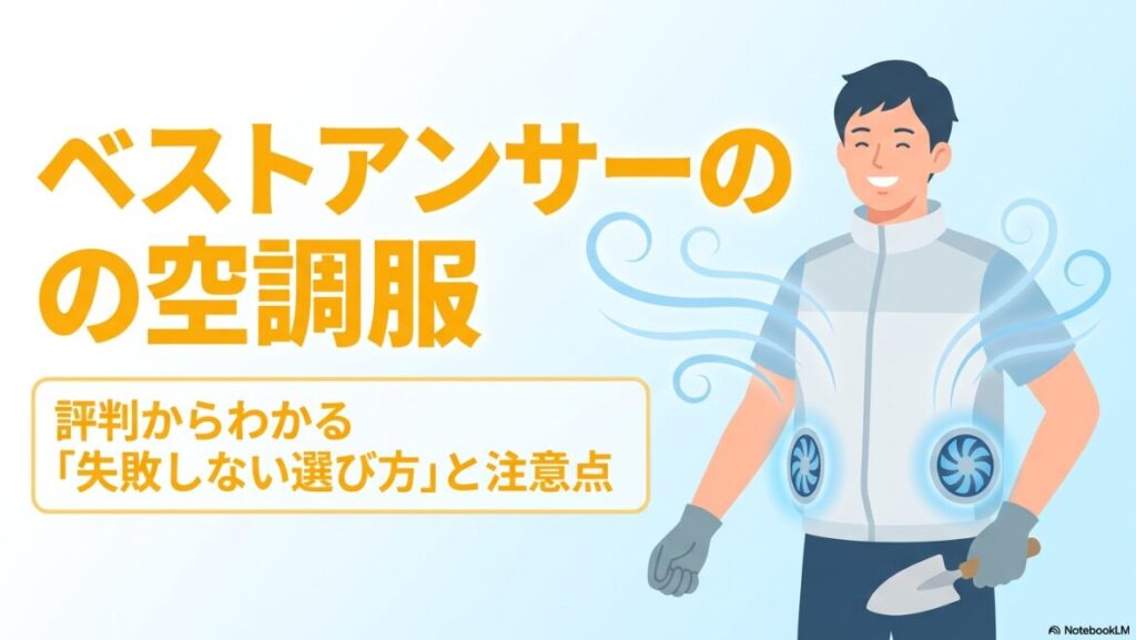 ベストアンサー製空調服の評判や購入時のポイントをまとめた表紙