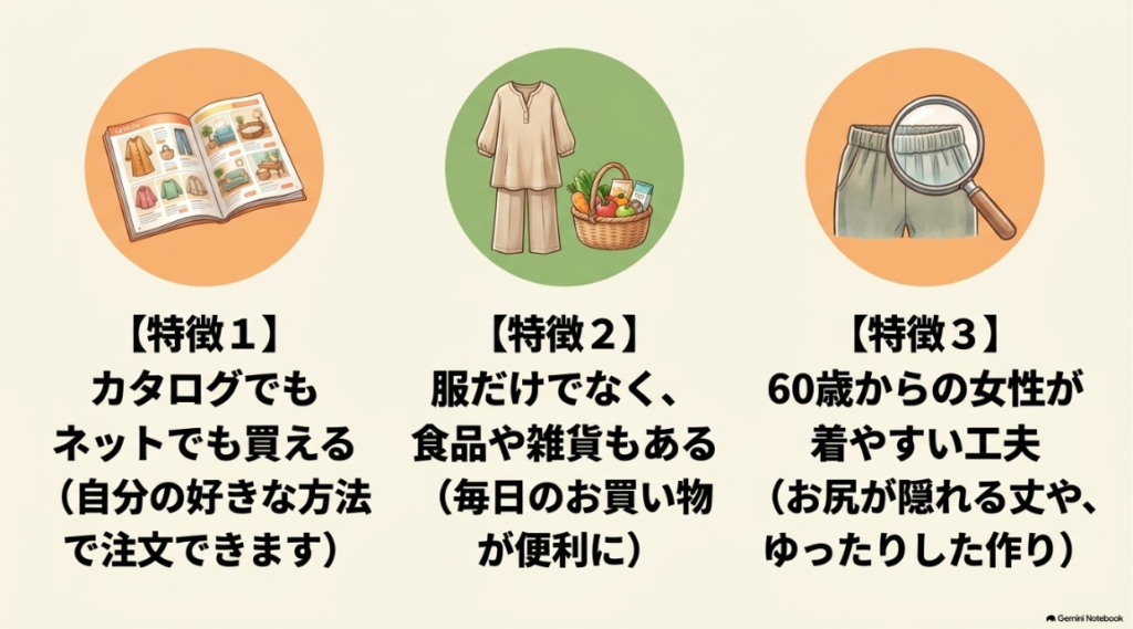 カタログとネットの両方で買えることせのメリット