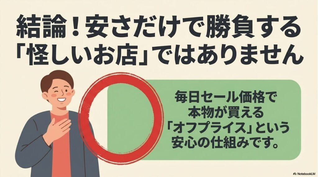 安さだけで勝負する怪しいお店ではないという結論