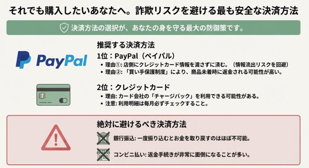 詐欺リスクを避けるための安全な決済方法とNGな支払い方