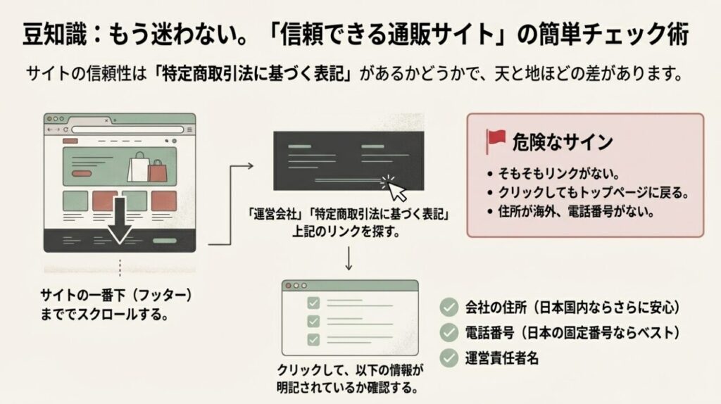 特定商取引法に基づく表記で信頼できる通販サイトを見分ける方法