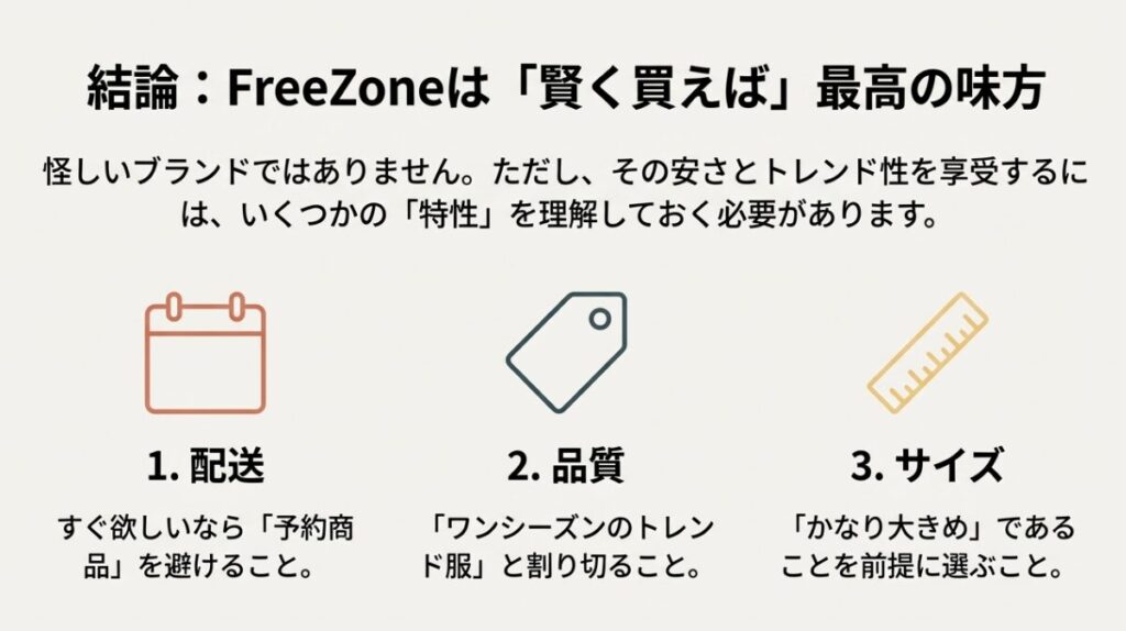 FreeZoneで失敗しないための3つの鉄則まとめ