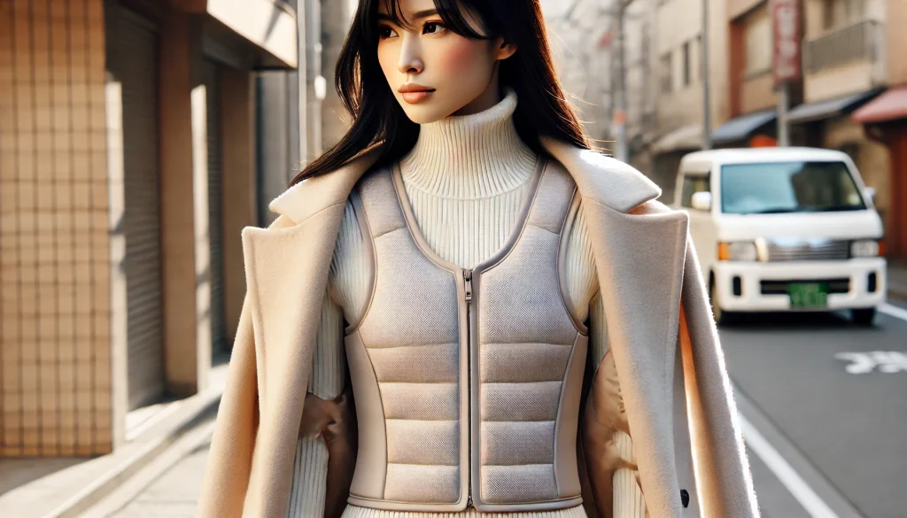 電熱ベスト レディースもおしゃれに着こなせる薄型インナー