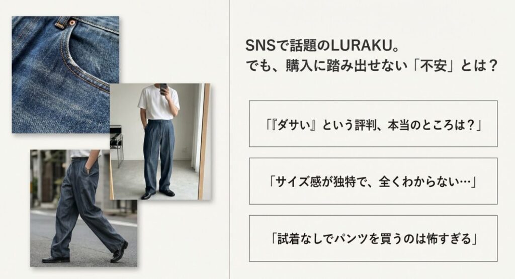 SNSで話題のLURAKUに対する購入前の不安や悩み
