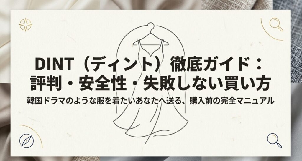 韓国ファッションブランドDINTの評判や安全な買い方を解説する完全マニュアルの表紙スライド