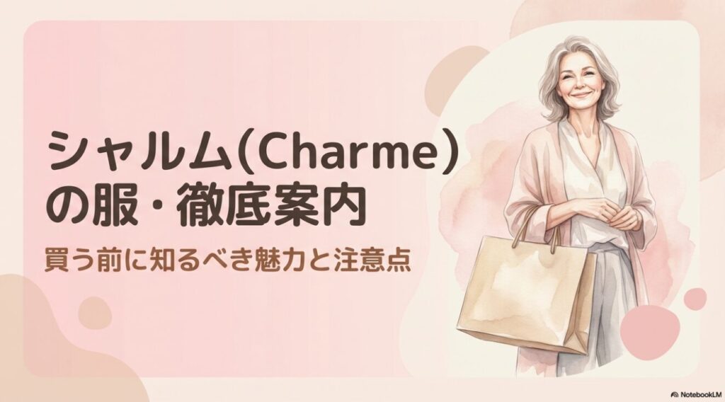 Charmeの服を買う前に知るべき魅力と注意点のタイトル画像