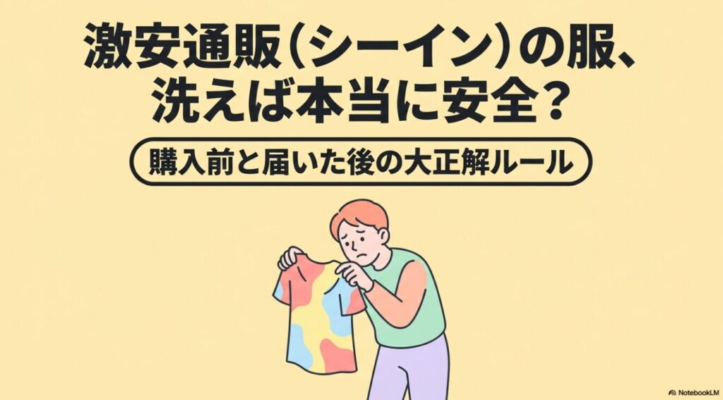 激安通販SHEINの服は洗えば本当に安全かを解説するアイキャッチ画像