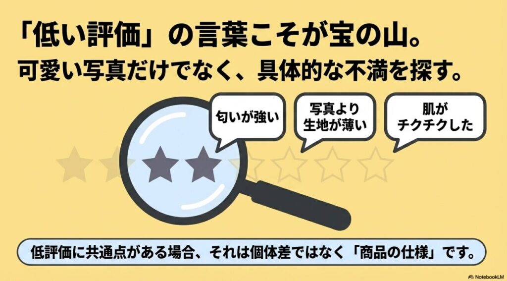 低い評価の言葉こそが宝の山であり具体的な不満を探すことの重要性
