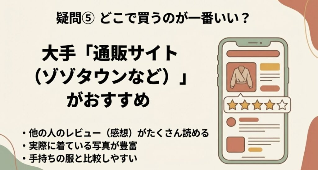 ゾゾタウンなどの大手通販サイトでレビューや写真を参考にするメリットの解説