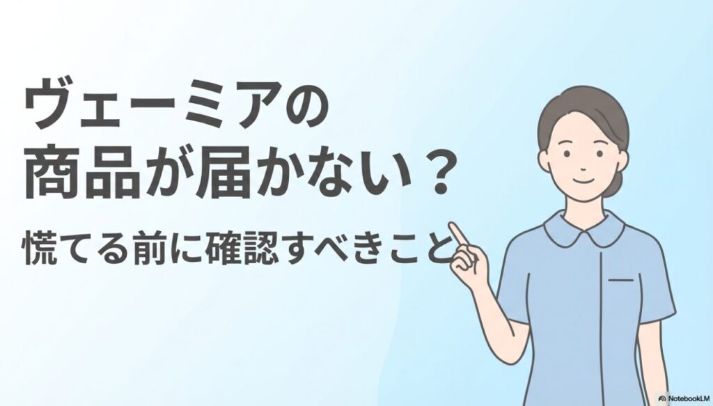 ヴェーミアの商品が届かない時に慌てる前に確認すべきポイントの解説