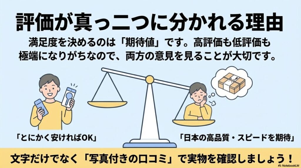 安さ重視と高品質期待の天秤による満足度の違い