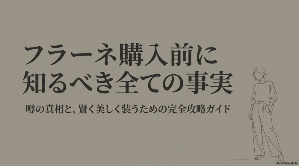Freneの服の購入前に知るべき事実をまとめた完全攻略ガイドの表紙