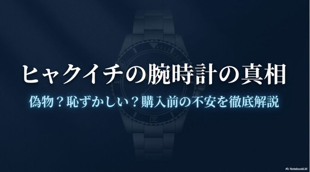 腕時計ブランドヒャクイチの偽物疑惑やダサいという噂の解説