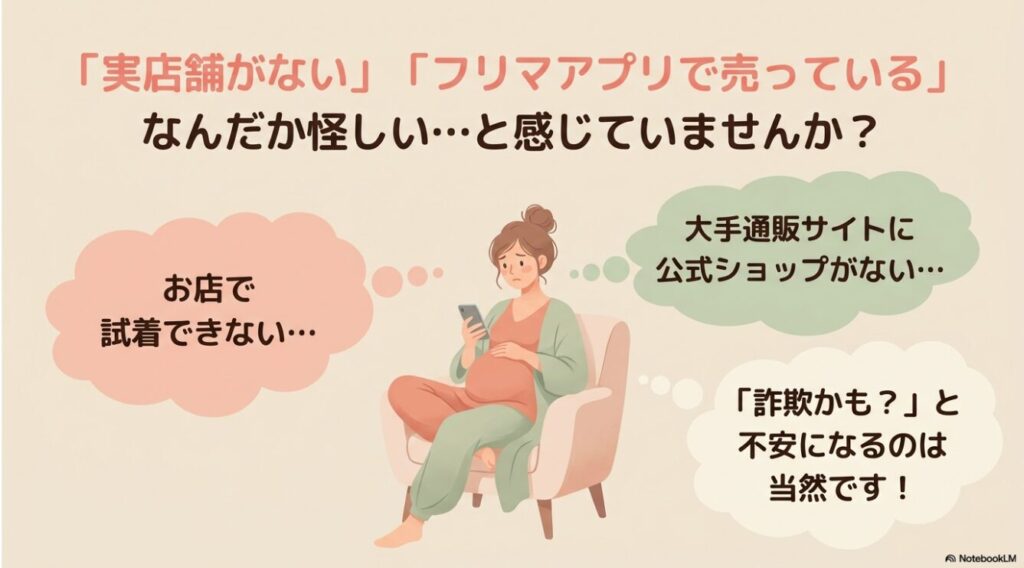 公式ショップがなく試着もできないため詐欺かと不安になる妊婦の心理